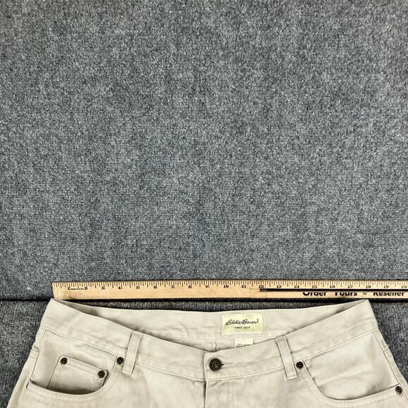 Eddie Bauer Jeans Women's Size 18 Beige Capri Casual Cotton Denim Pants - Picture 5 of 10